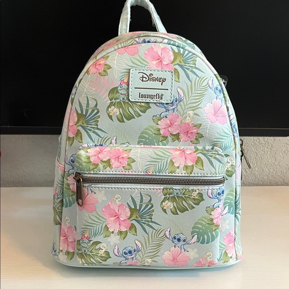 Disney Handbags - Disney Loungefly Stitch Floral Backpack